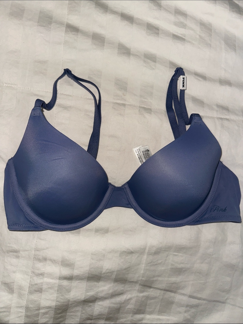PINK Victoria's Secret Wear everywhere T-shirt lightly lined bra in Blue 36B